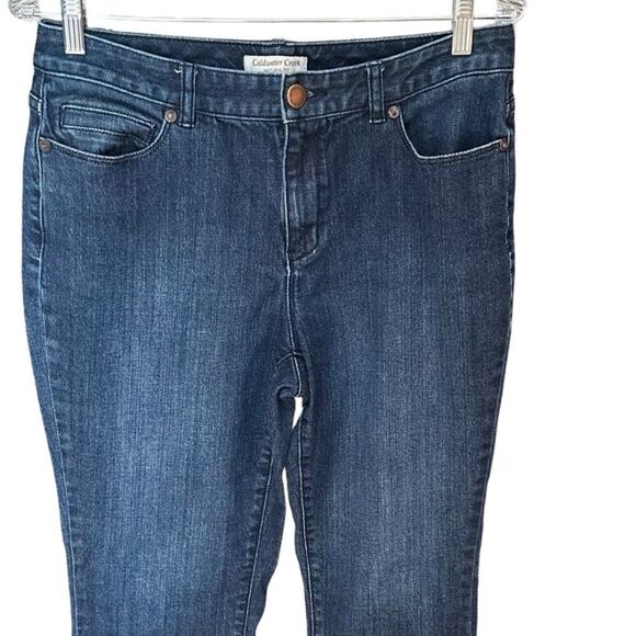 EUC Cold Water Creek Natural Fit Cropped - Capri Jeans Blue - Size 10 - Picture 3 of 9